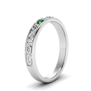 Classic Mens 3 Stone Wedding Band - MENAGERIE Intimates MENS Lingerie