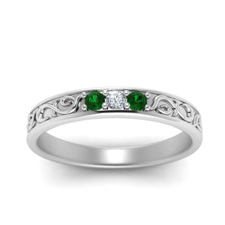 Classic Mens 3 Stone Wedding Band - MENAGERIE Intimates MENS Lingerie