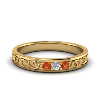 Classic Mens 3 Stone Wedding Band - MENAGERIE Intimates MENS Lingerie