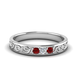 Classic Mens 3 Stone Wedding Band - MENAGERIE Intimates MENS Lingerie