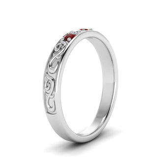 Classic Mens 3 Stone Wedding Band - MENAGERIE Intimates MENS Lingerie