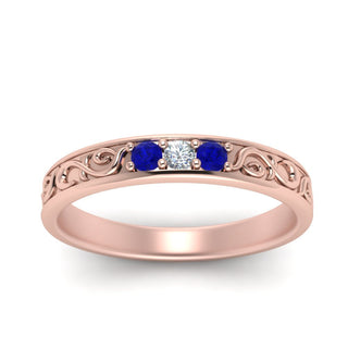 Classic Mens 3 Stone Wedding Band - MENAGERIE Intimates MENS Lingerie