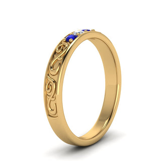 Classic Mens 3 Stone Wedding Band - MENAGERIE Intimates MENS Lingerie