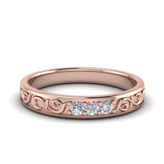 Classic Mens 3 Stone Wedding Band - MENAGERIE Intimates MENS Lingerie