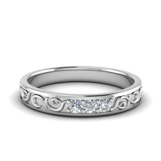 Classic Mens 3 Stone Wedding Band - MENAGERIE Intimates MENS Lingerie