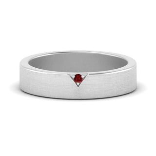 Classic V Shaped Solitaire Stone Mens Band - MENAGERIE Intimates MENS Lingerie