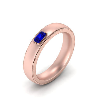 Comfort Fit Mens Milgrain Outline Ring