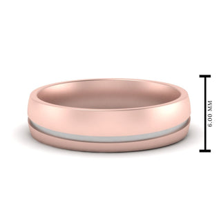 Comfort Fit 2 Tone Mens Wedding Band - MENAGERIE Intimates MENS Lingerie