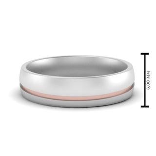Comfort Fit 2 Tone Mens Wedding Band - MENAGERIE Intimates MENS Lingerie