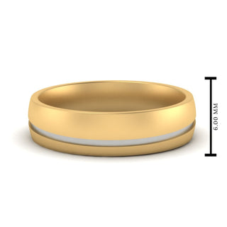 Comfort Fit 2 Tone Mens Wedding Band - MENAGERIE Intimates MENS Lingerie