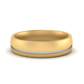 Comfort Fit 2 Tone Mens Wedding Band - MENAGERIE Intimates MENS Lingerie
