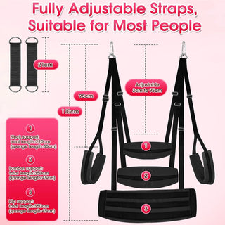 FlexComfort Adjustable Sex Swing Kit | Padded Support 500lb