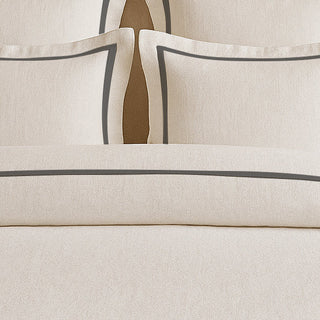 Linen Frame Trim Duvet Cover Set