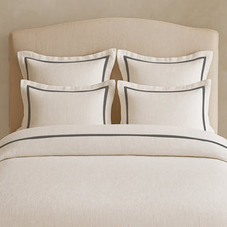 Linen Frame Trim Duvet Cover Set
