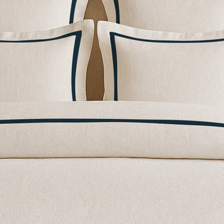 Linen Frame Trim Duvet Cover Set