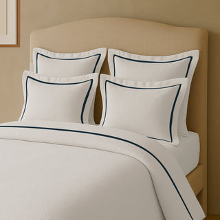 Linen Frame Trim Duvet Cover Set