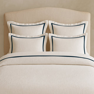 Linen Frame Trim Duvet Cover Set
