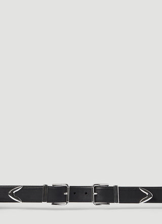 Dolce & Gabbana Double Buckle Leather Belt