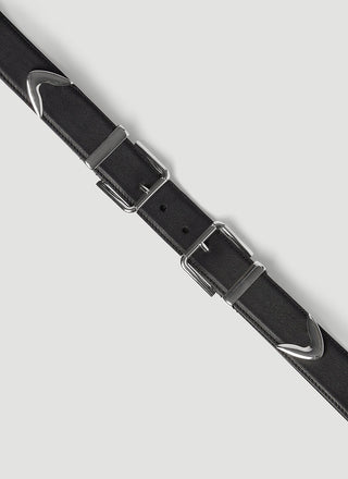 Dolce & Gabbana Double Buckle Leather Belt