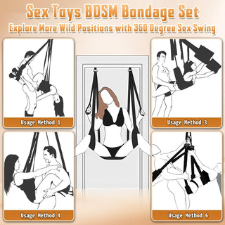 AxionUltra 360° Adjustable Sex Swing with Wide Cushion