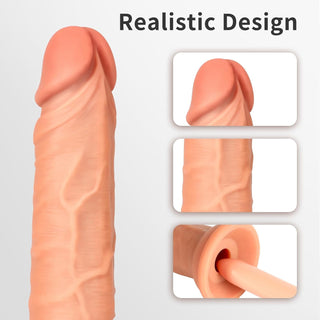 PulsePlay Vibrating Strap-On Dildo | 7.28", Remote, 10 Modes