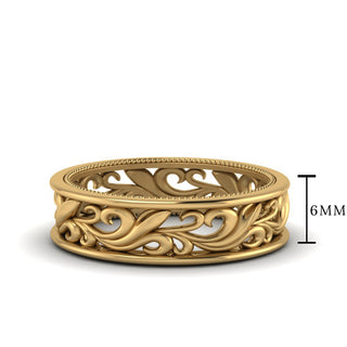 Filigree Gold Band Ring