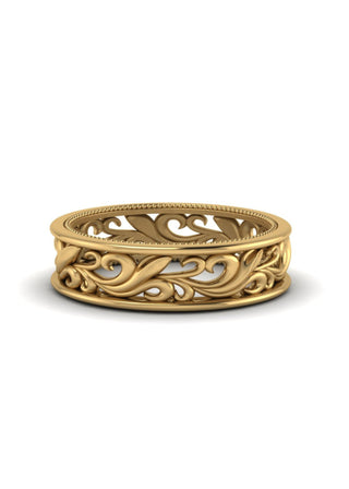 Filigree Gold Band Ring
