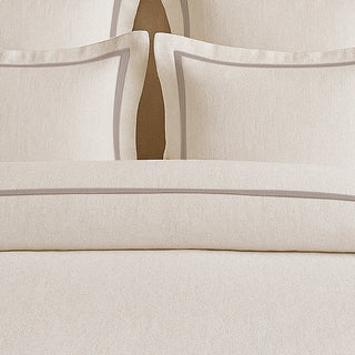 Linen Frame Trim Duvet Cover Set