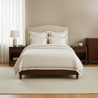 Linen Frame Trim Duvet Cover Set