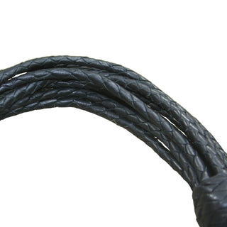 Purple Rose Heavy Duty Leather Flogger | 9 Braided Falls & Cat-o-nine Tails