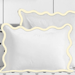 400TC Applique Scalloped Embroidery Cotton Duvet Cover Set
