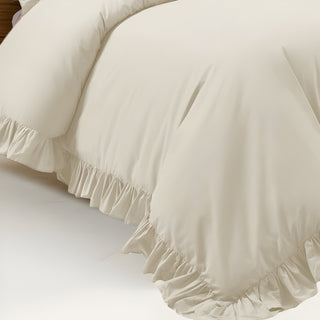 400TC Cotton Sateen Ruffle Duvet Cover Set