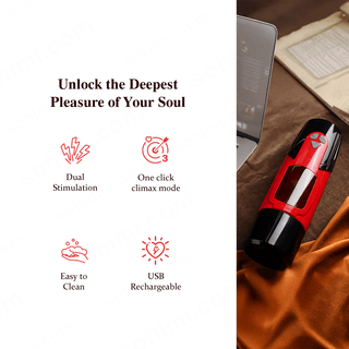 KNIGHT| 360°Rotation Thrusting Male Masturbator - MENAGERIE Intimates MENS Lingerie