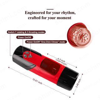 KNIGHT| 360°Rotation Thrusting Male Masturbator - MENAGERIE Intimates MENS Lingerie