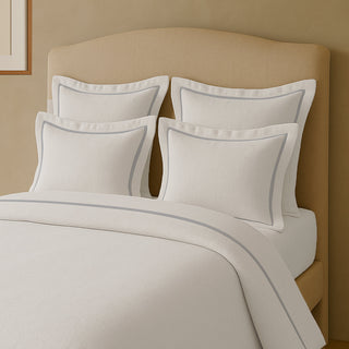 Linen Frame Trim Duvet Cover Set