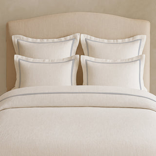 Linen Frame Trim Duvet Cover Set