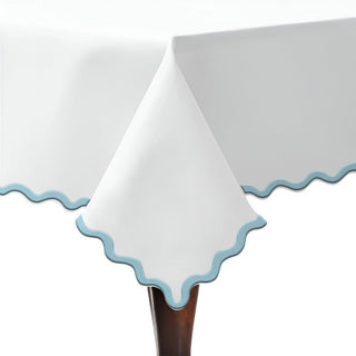 Applique Scalloped Embroidery Cotton Table Cloth