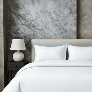 400 TC 100% Tencel Soft Silk Piping Duvet Cover Set