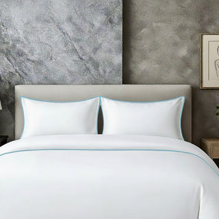 400 TC 100% Tencel Soft Silk Piping Duvet Cover Set