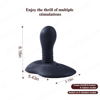 LUBIN| Rotating and Vibrating Prostate Massager Anal Dildo Butt Plug - MENAGERIE Intimates MENS Lingerie