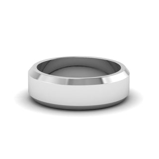 Matte Finish Beveled Anniversary Band For Men - MENAGERIE Intimates MENS Lingerie