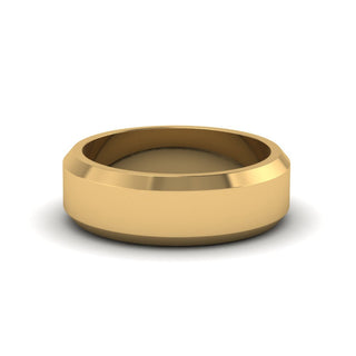 Matte Finish Beveled Anniversary Band For Men - MENAGERIE Intimates MENS Lingerie