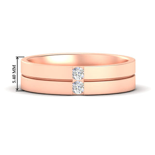 Mens 2 Stone | Wedding Band