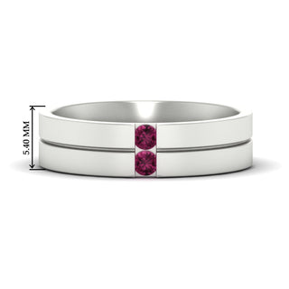 Mens 2 Stone | Wedding Band