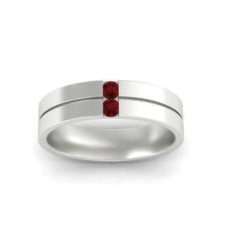 Mens 2 Stone | Wedding Band