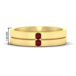 Mens 2 Stone | Wedding Band