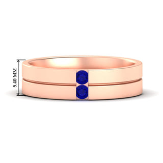Mens 2 Stone | Wedding Band