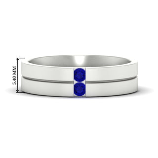 Mens 2 Stone | Wedding Band