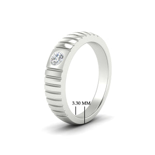 Bezel Set Modern | Wedding Band