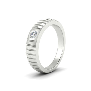 Bezel Set Modern | Wedding Band